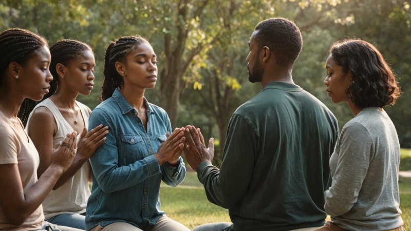 community prayer, healing, emotional support, spiritual wellbeing, community service, collective prayer