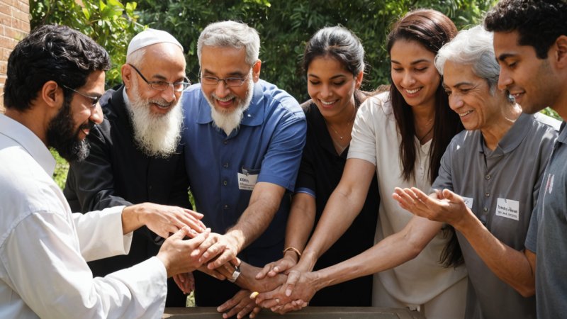 interfaith initiatives, social service, collaboration, health disparities, education, poverty alleviation, disaster relief, environmental protection, spiritual support